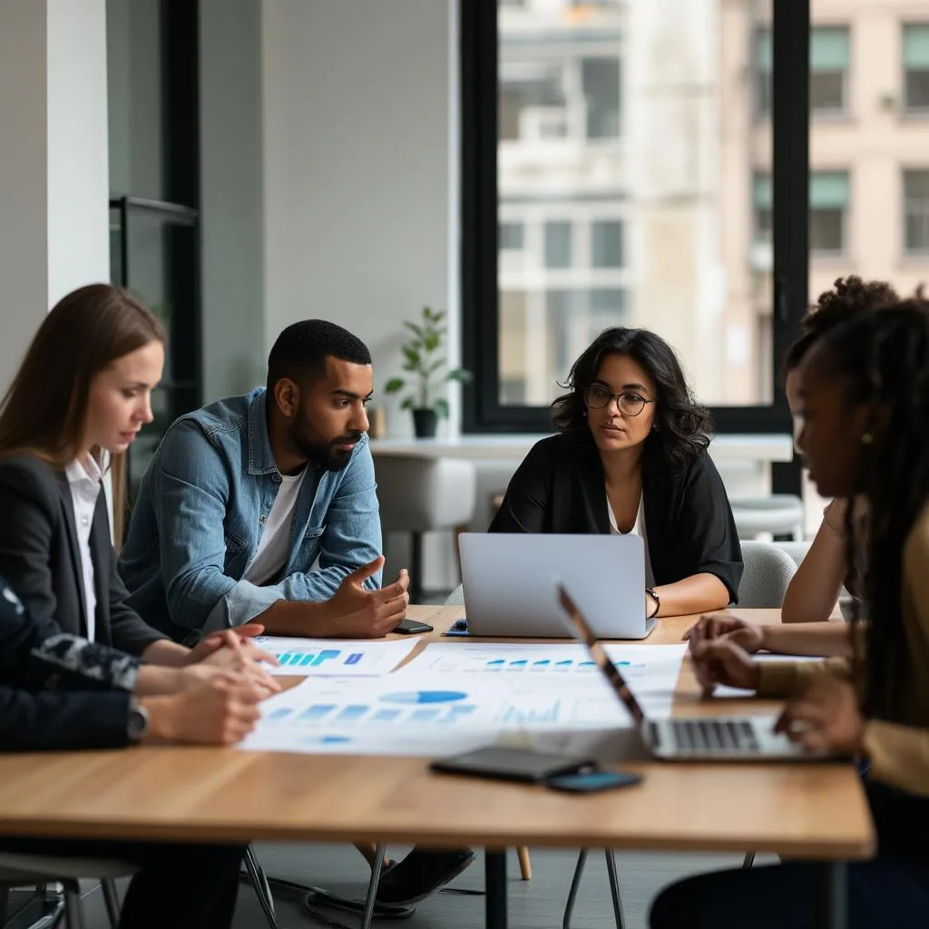 Equipo de ConsultoríaPro en una reunión estratégica