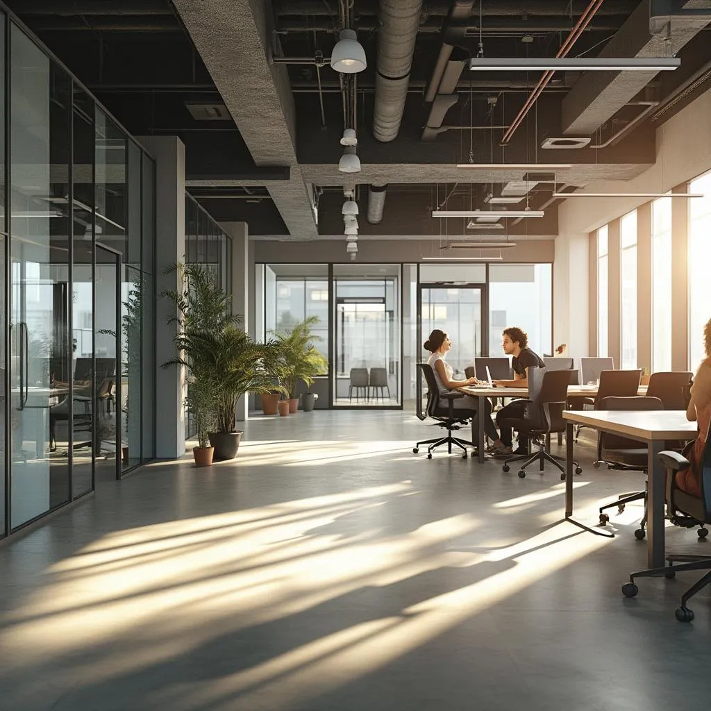 Oficina moderna y colaborativa de ConsultoríaPro
